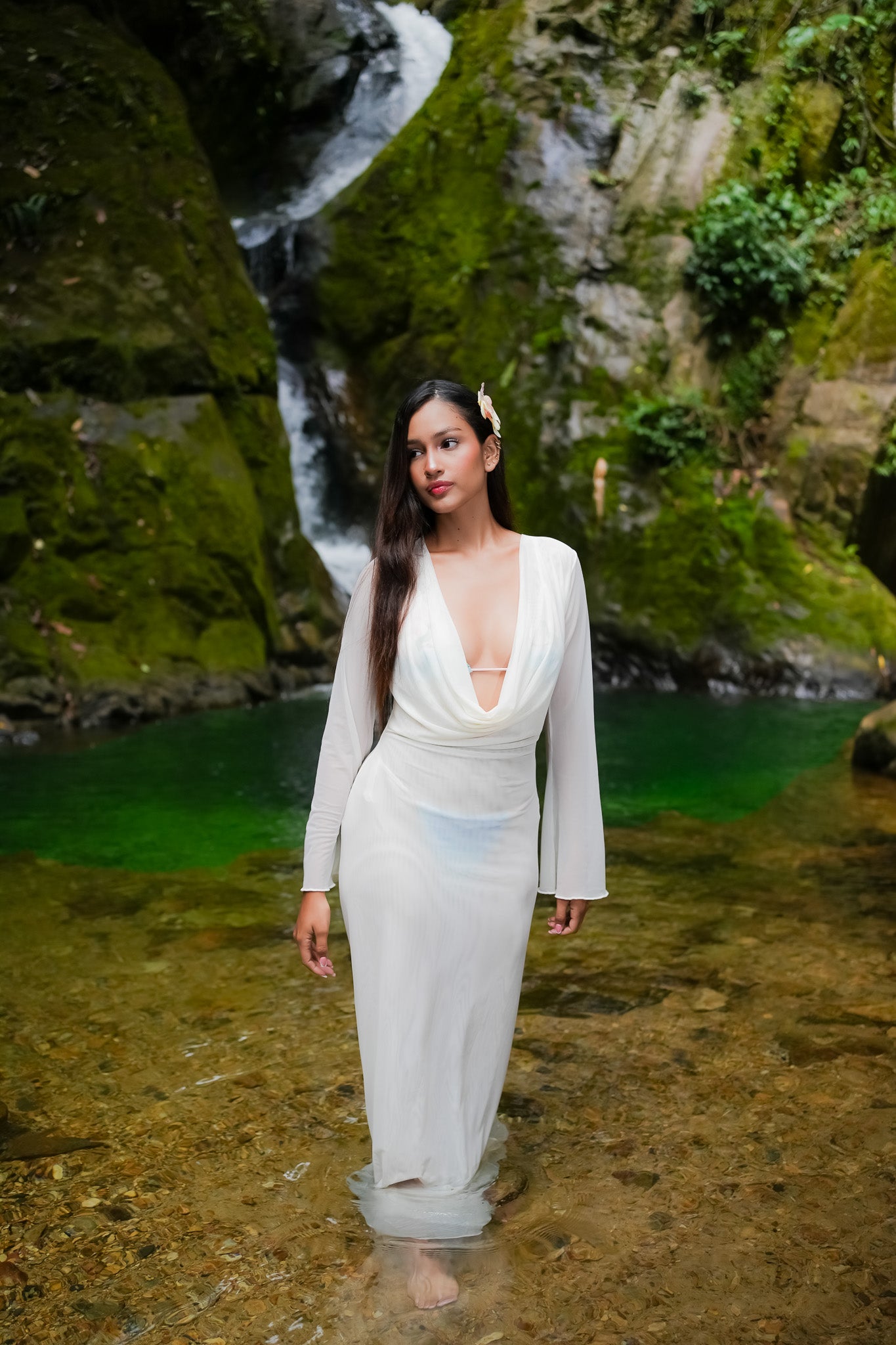 Maxivestido Drapeado